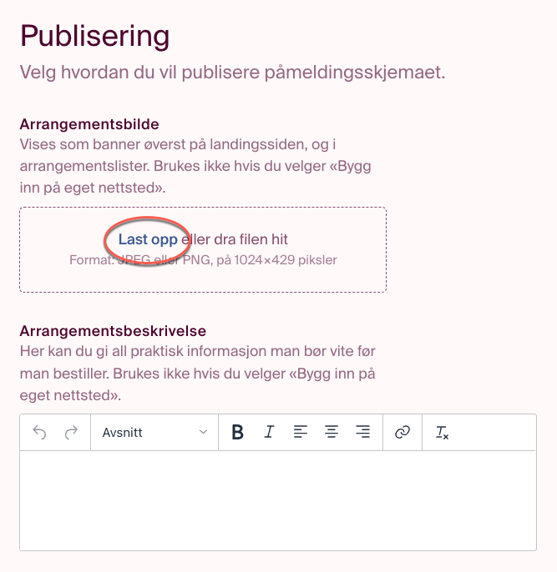 bilde publisering