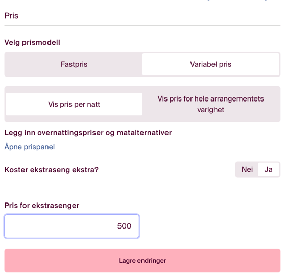 ekstraseng booking