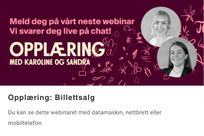billettsalg webinar