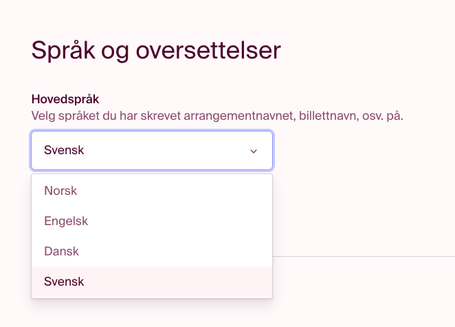 oversettelses valg