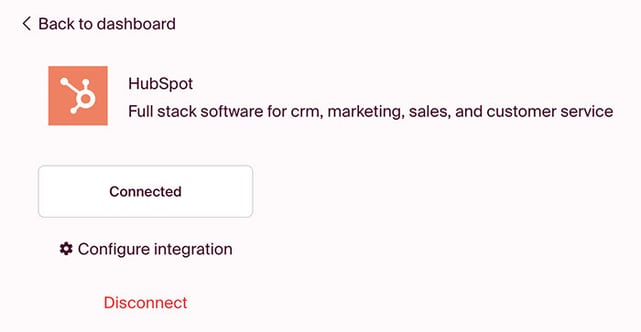 Hubspot dashboard