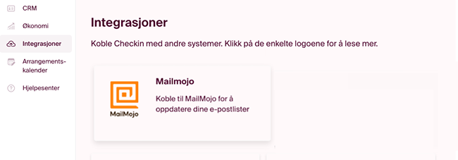 Integrasjoner-MailMojo-koble