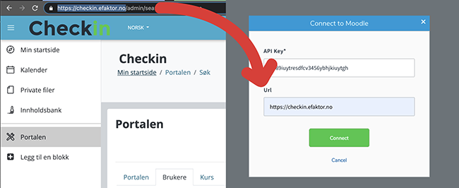 Integrasjoner-Moodle-portalen