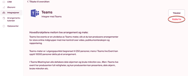 Intregasjoner-Menyen-Teams