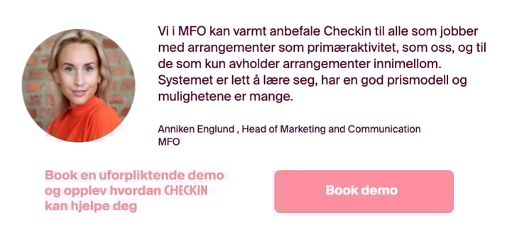 Book en uforpliktende demo og oppleve hvordan Checkin kan hjelpe deg