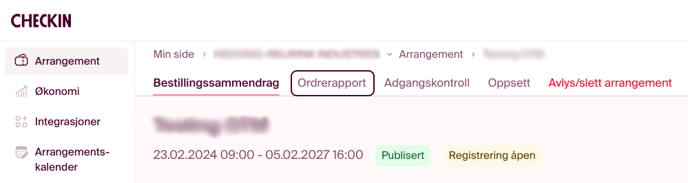 Ordrerapport