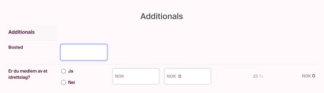 additionals