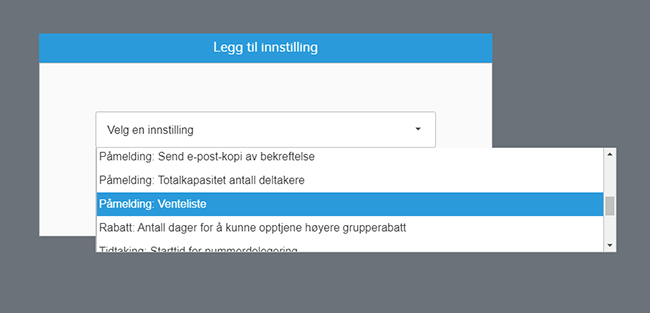gammeloppsett-venteliste-aktivere