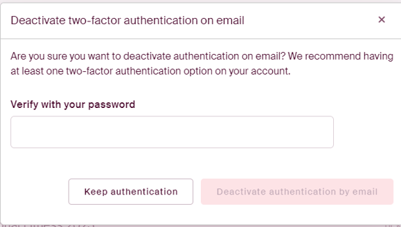 Deactivate-two-factor