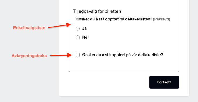 Deltakerliste-tilleggsvalg