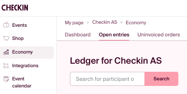 open entries menu