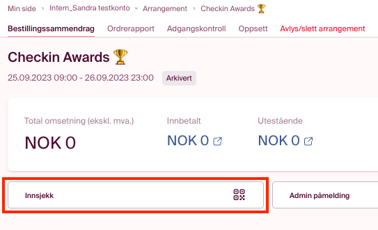 dashboard-innsjekk