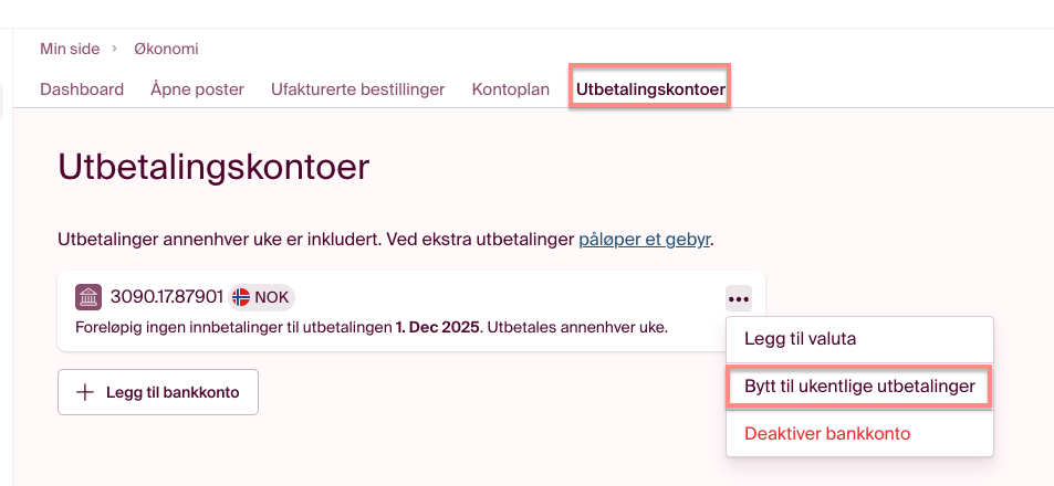 utbetalingskonto