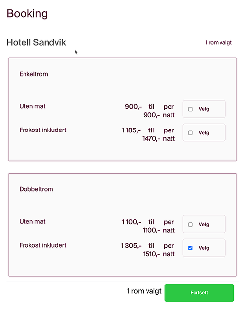 oppsett-booking-påmelding