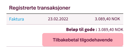 tilbakebetale knapp
