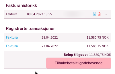 fakturahistorikk