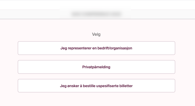 påmeldingstype