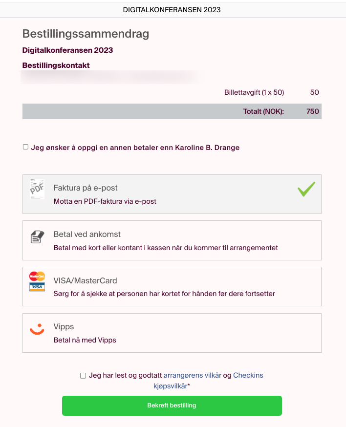 betalingsmåte admin