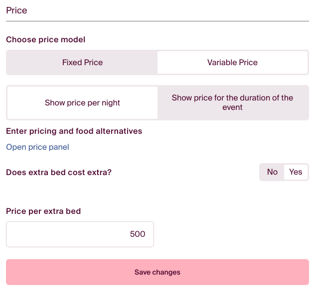 Price model