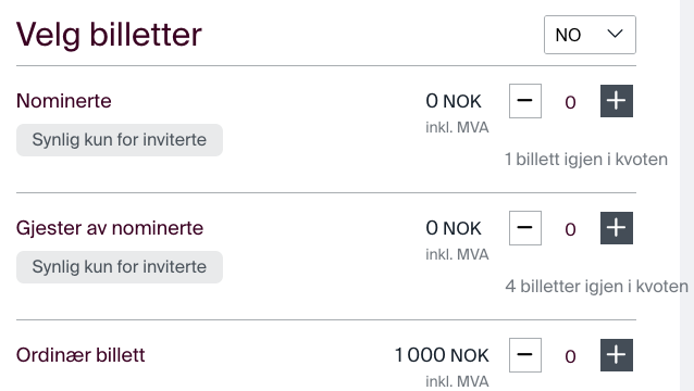 påmeldingsskjema-kvote