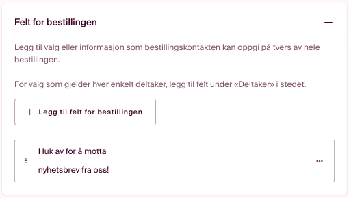 feltforbestillingen