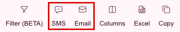 You can use SMS or Email to communicate with your participants